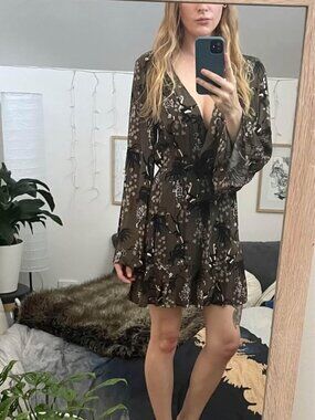 Mazie - Amazon Print Long Sleeved Wrap Dress - AUS 6 = US XS, NWT - $80